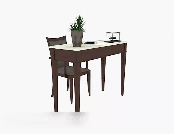 American Minimalist Desk 3d model American Minimalist Desk 3d model