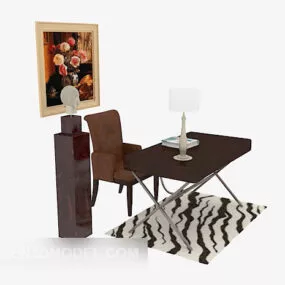 American Personal Minimalist Desk 3d model