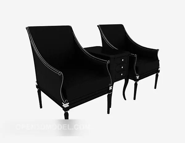 American Single Sofa Chair 3d model American Single Sofa Chair 3d model