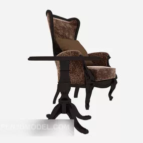 American Single Sofa, Side Table 3d model