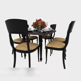 American Small Dining Table 3d model