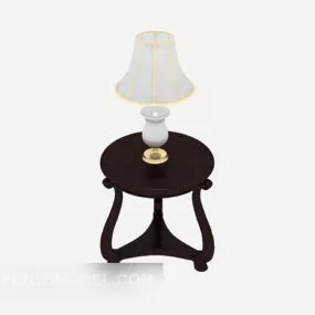 American Sofa Side Table Wooden 3d model