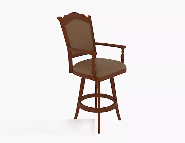 American Solid Wood Bar Chair 3d model American Solid Wood Bar Chair 3d model