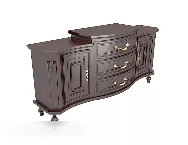 American Solid Wood Locker 3d model American Solid Wood Locker 3d model