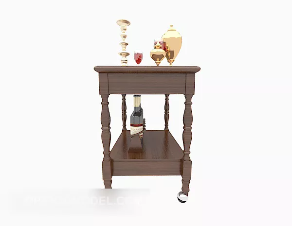 American Style Solid Wood Cabinet 3d model American Style Solid Wood Cabinet 3d model