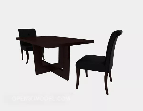 American Style Table Chair 3d model American Style Table Chair 3d model