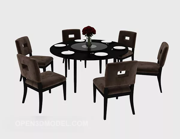 American Table Table Chair Sets 3d model American Table Table Chair Sets 3d model