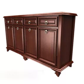 American Traditional Hall Cabinet 3d model