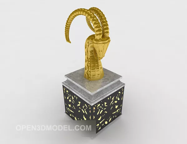 Big Horn Ram Medal 3d model