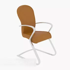 Simple Armchair Brown Back 3d model