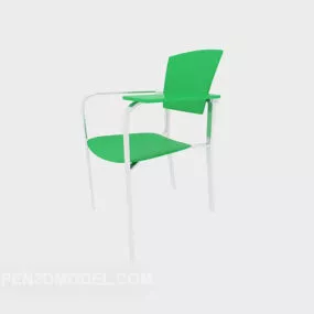 Armrail Green Lounge Chair 3d model