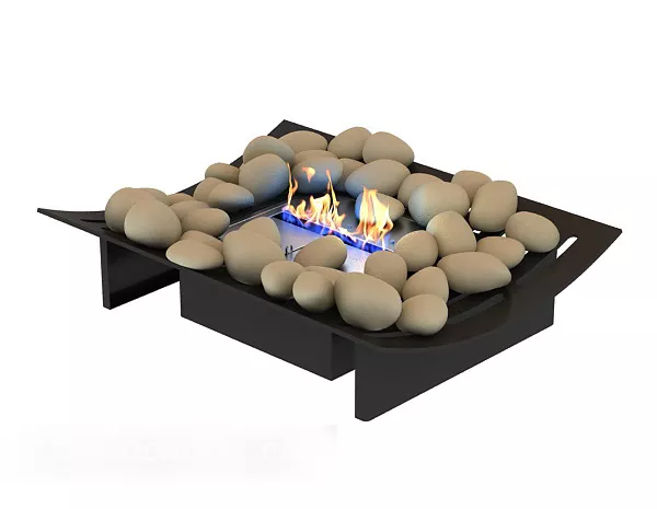 2 Burner Gas Cooktop Stove 3d model