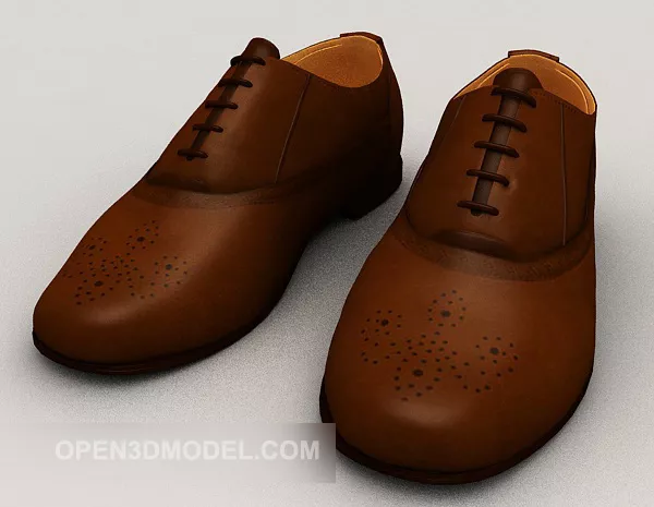 Black Shoes For Man 3d model