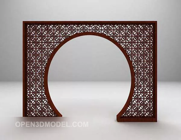 Chinese Background Wall Decoration 3d model Chinese Background Wall Decoration 3d model