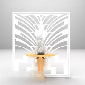 Background Wall Carving Decoration 3d model