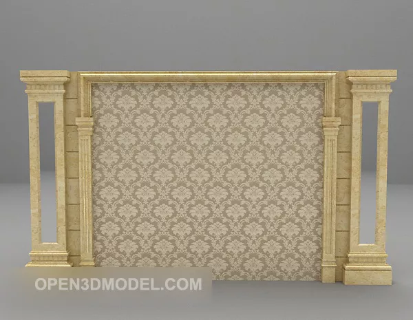 Background Wall Wooden 3d model Background Wall Wooden 3d model
