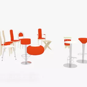 Bar Chair Large Full 3d model
