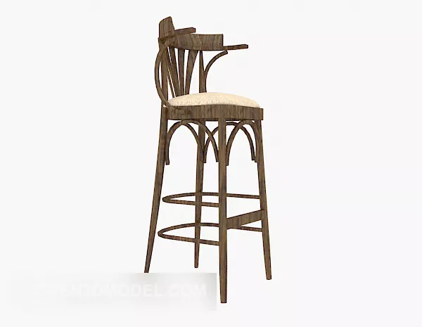 Bar High-footback Chair 3d model Bar High-footback Chair 3d model