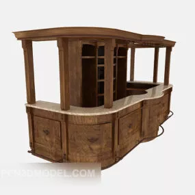 Bar Solid Wood Bar 3d model