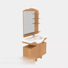 Bath Mirror With Washbasin 3d model