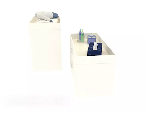 Bathroom Cabinet White Color Design 3d model Bathroom Cabinet White Color Design 3d model