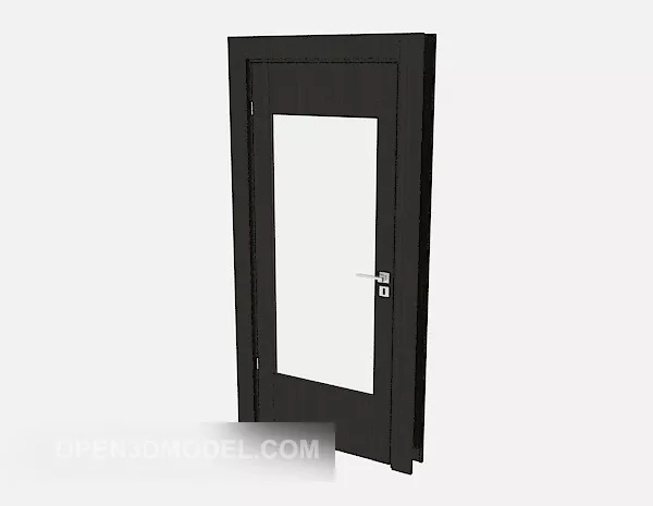 Bathroom Door Wooden Glass 3d model Bathroom Door Wooden Glass 3d model