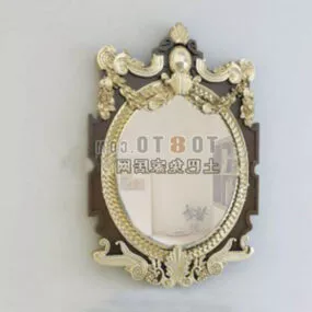 Bathroom Mirror Classic Decoration 3d model