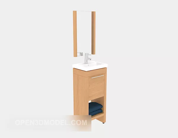 Bedroom Wardrobe Reverse Side With Drawers 3d model