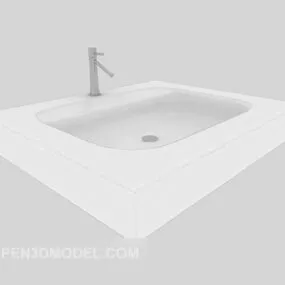 Bathroom Simple Washbasin Furniture 3d model