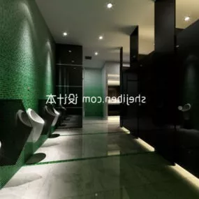 Public Space Bathroom 3d model