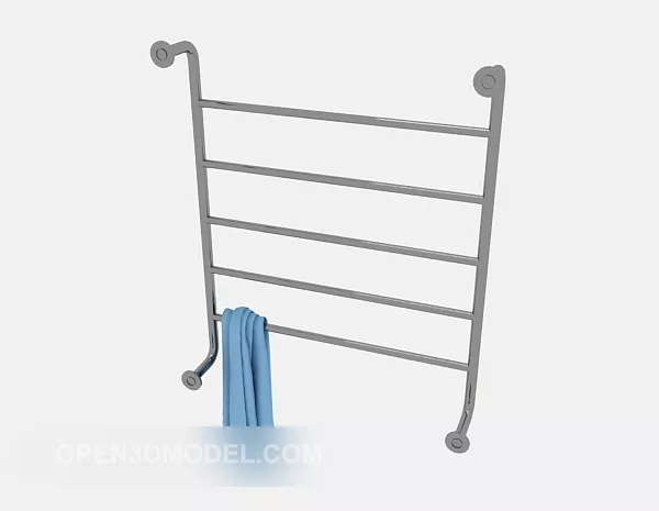 Towel And Chrome Rack Furniture 3d model