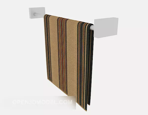 Bathroom Towel Bar Brown Pattern 3d model Bathroom Towel Bar Brown Pattern 3d model