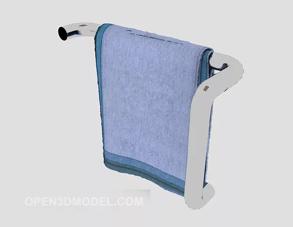 Towel On Hanger Clip 3d model