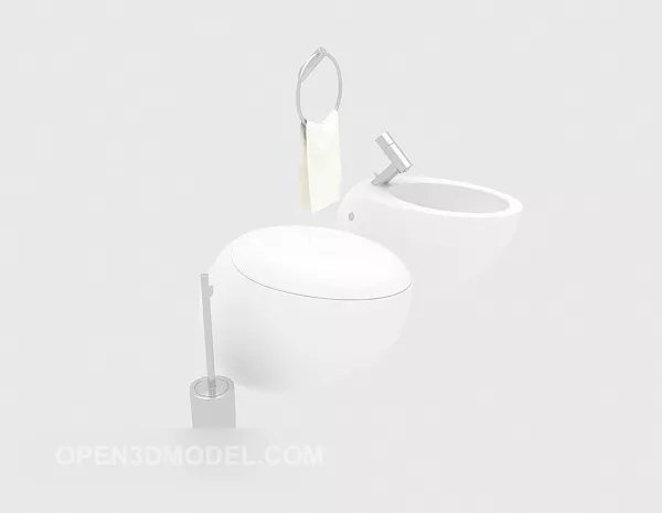 Bathroom Urinal 3d model