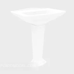 Bathroom White Washbasin 3d model
