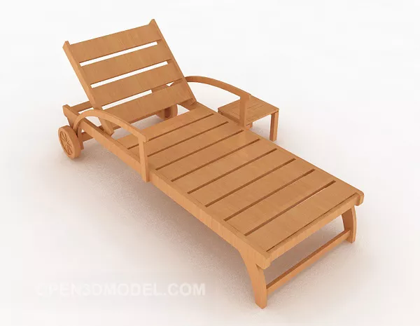 Beach Solid Wood Loungers 3d model Beach Solid Wood Loungers 3d model