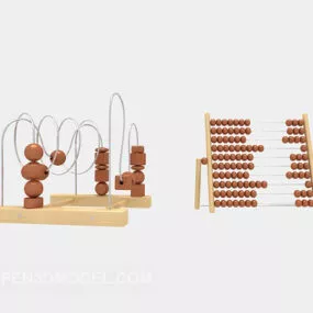 Bead Abacus Math Kid Toy 3d model