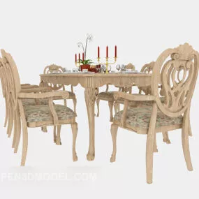 Beautiful European Table 3d model