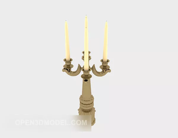 Beautiful Antique Candlestick Lamp 3d model Beautiful Antique Candlestick Lamp 3d model