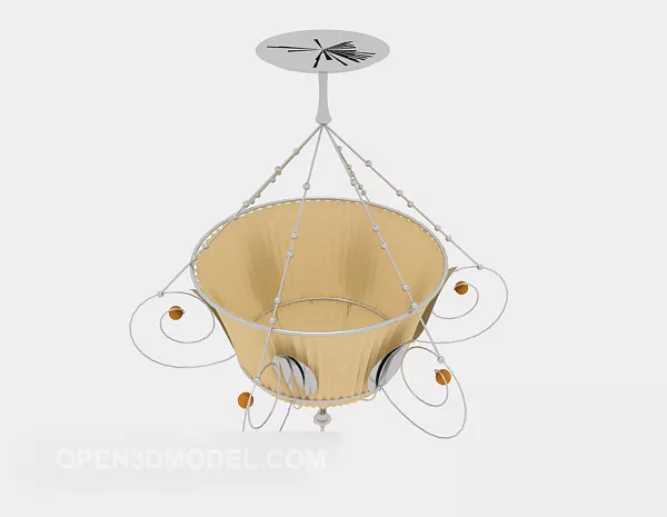 Beautiful Delicate Chandelier 3d model Beautiful Delicate Chandelier 3d model