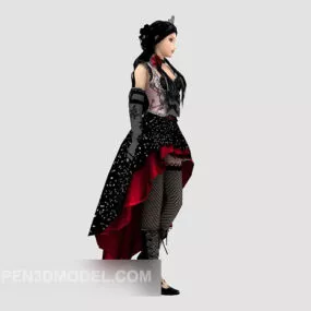 Beauty Fashion Girl Character 3d model