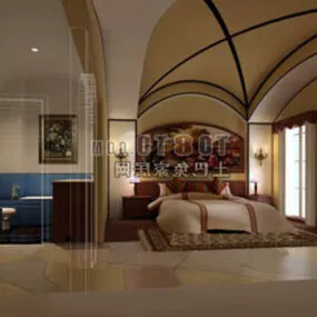 Bedroom Western Decor Antique Ceiling 3d model