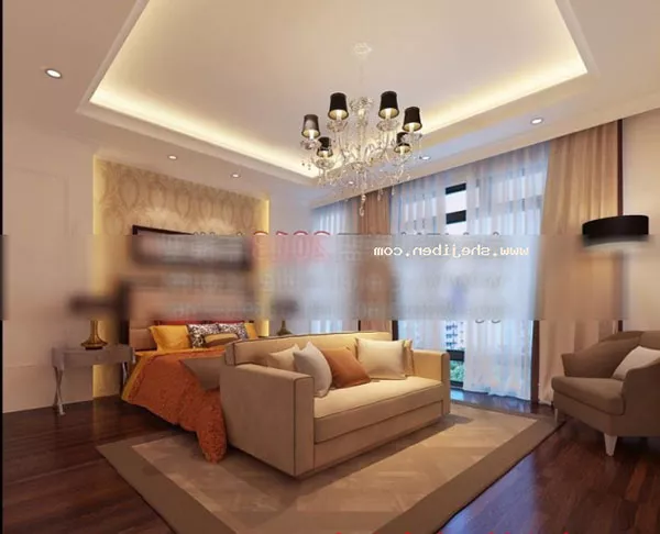 Villa Bedroom Modern 3d model Villa Bedroom Modern 3d model