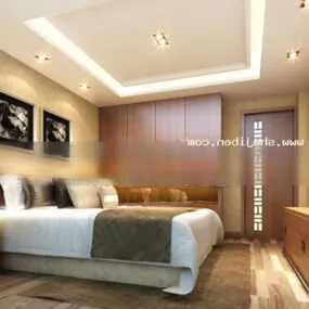 Bedroom Modern Lighting Interior 3d model