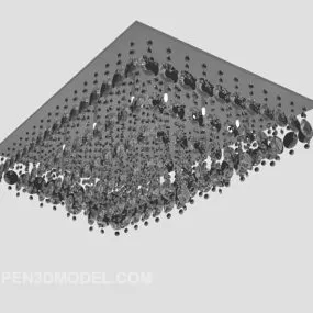 Bedroom Crystal Chandelier 3d model