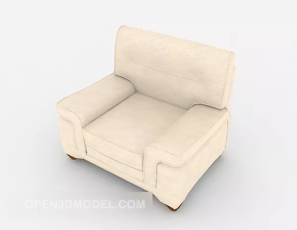 Beige Single Sofa V3 3d model Beige Single Sofa V3 3d model