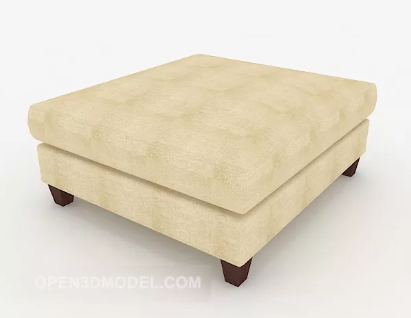 Beige Sofa Stool 3d model Beige Sofa Stool 3d model