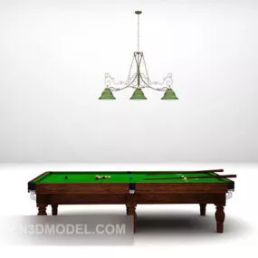 Billiard Table Chandelier Combination 3d model