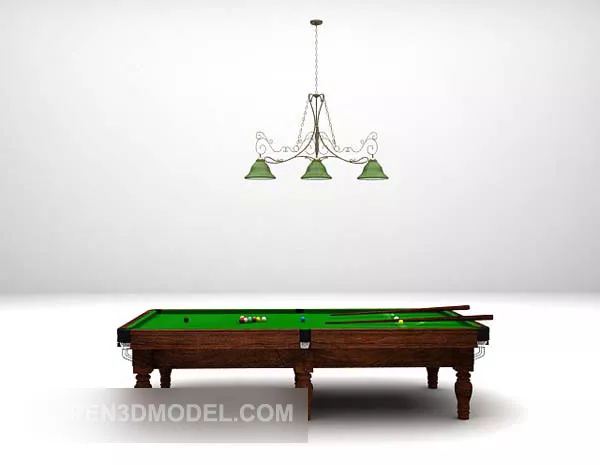Billiard Table Chandelier Combination 3d model Billiard Table Chandelier Combination 3d model