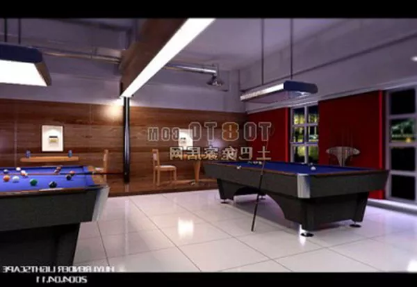 Billiards Entertainment Room 3d model Billiards Entertainment Room 3d model